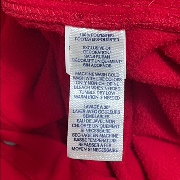 Chaps Fleece Red Shirt with Black Elbow Pads - Picture 11 of 11